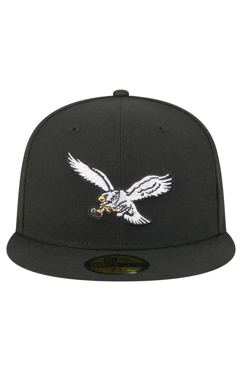 New Era Men's New Era Black Philadelphia Eagles Super Bowl LIX Champions Historic Side Patch 59FIFTY Fitted Hat, Alternate, color, Black