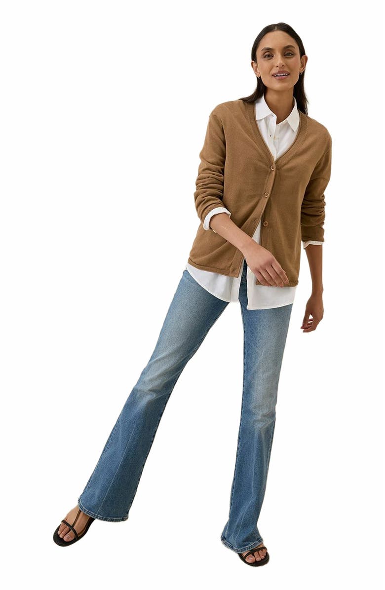 Pact Organic Cotton Classic Fine Knit V-Neck Cardigan, Alternate, color, 