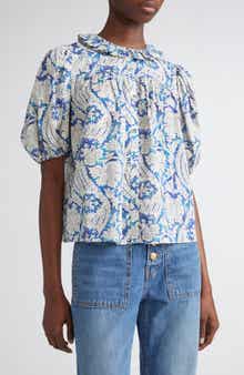 Ulla Johnson Amari Floral Cotton Blend Button-Up Shirt