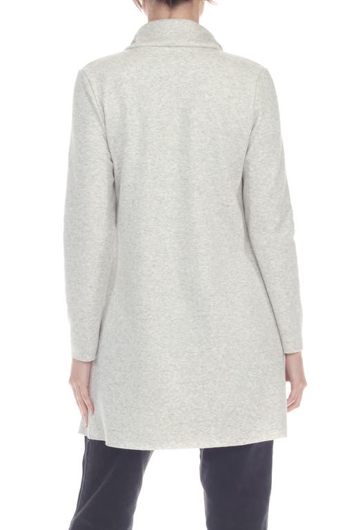 Rain And Rose Drape Neck Jacket In Heather Grey
