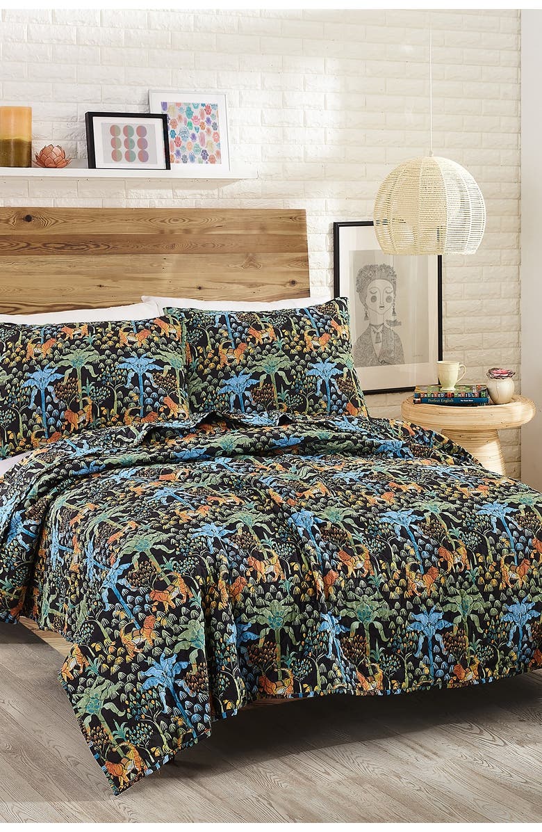 Justina Blakeney Tigress Quilt 3-Piece Set - Queen - Multi, Alternate, color,