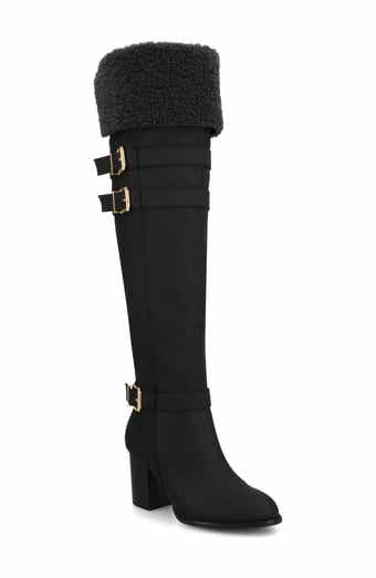 Journee Collection Alyza Faux Shearling Over-the-Knee Boot