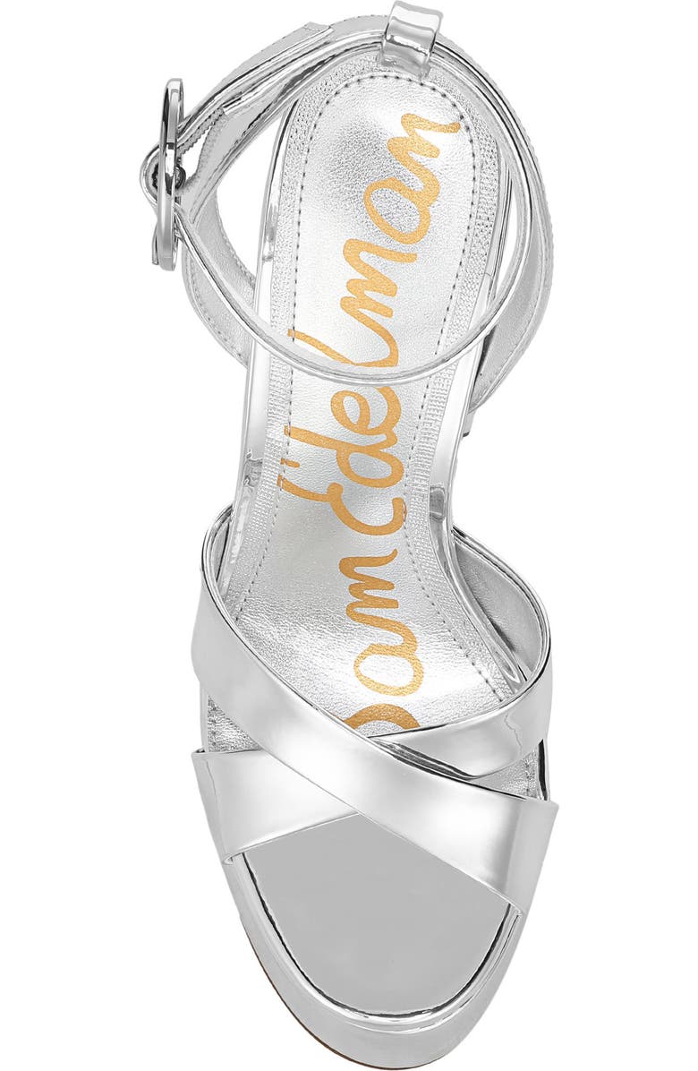 Sam Edelman Savannah Ankle Strap Platform Sandal, Alternate, color, Soft Silver
