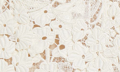 Oscar De La Renta Foxgloves Guipure Lace Miniskirt In White