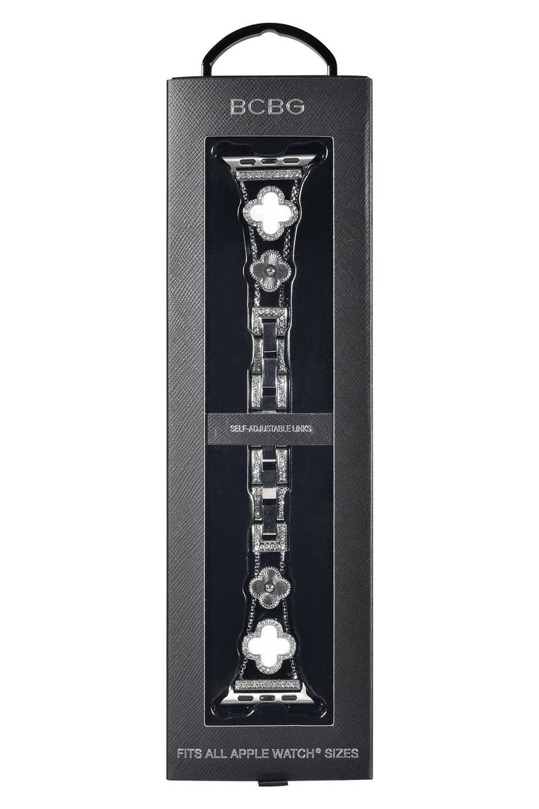 Universal Fit Clover Link Bracelet Apple Watch® Watchband, Alternate, color, SILVER