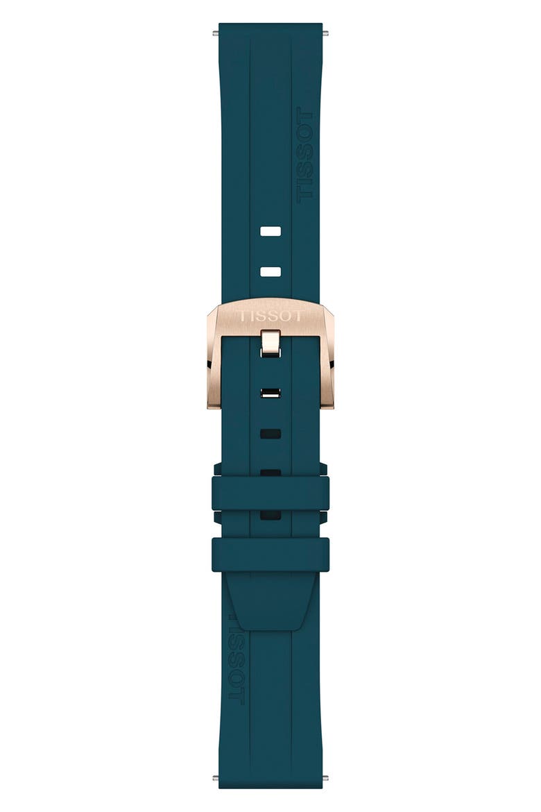 Seastar 1000 Chronograph Silicone Strap Watch, 38mm, Alternate, color, TURQUOISE
