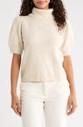 CeCe Turtleneck Short Sleeve Sweater