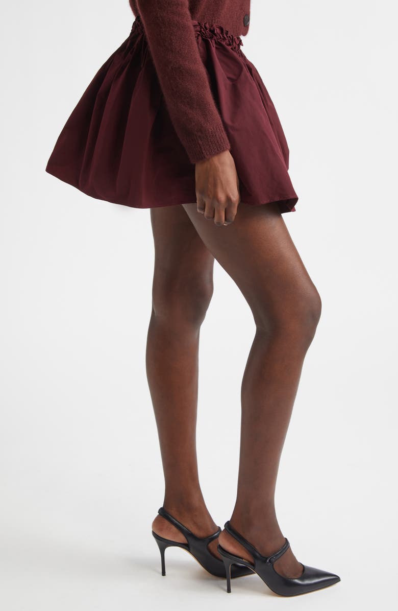 Shushu/Tong Floral Waist Miniskirt, Alternate, color, Wine Red