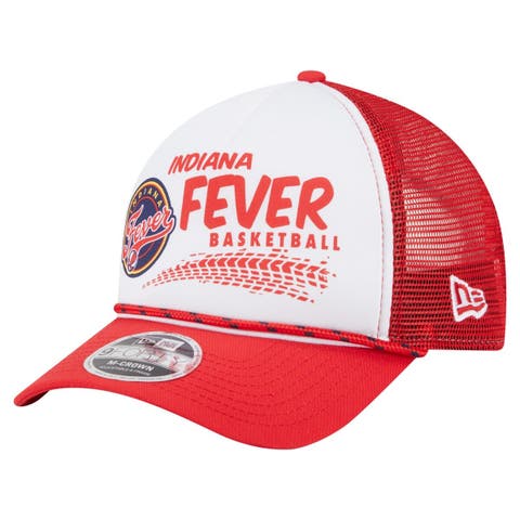 Unisex New Era  White/Red Indiana Fever 9FORTY A-Frame Graphic Trucker Hat