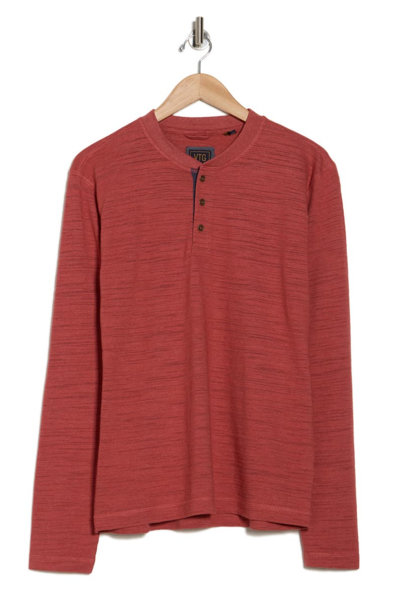 Slub Jersey Knit Long Sleeve Henley, Alternate, color, SPICE HEATHER