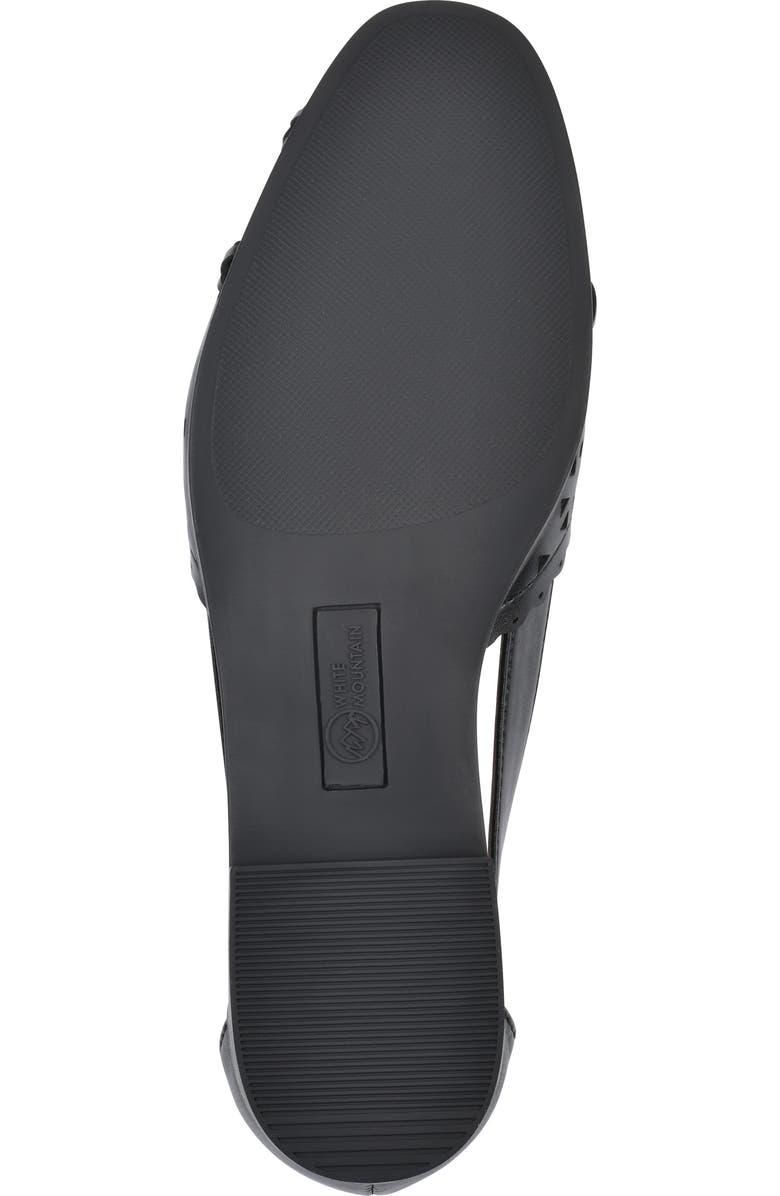 White Mountain Footwear Nobler Laser Cut Sandal, Alternate, color, Black/ Smooth