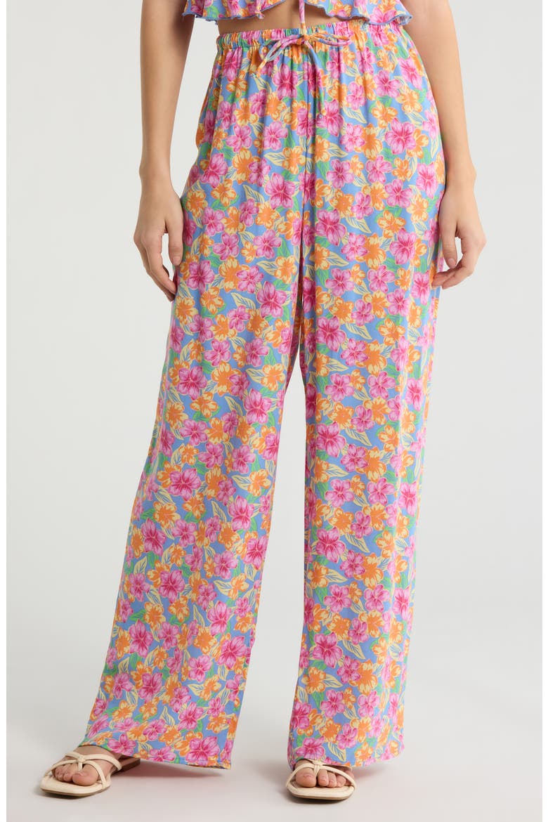 Malibu Cove Print Pants, Main, color, BLUE