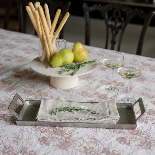 Cg Hunter Ivory Tablecloth In White