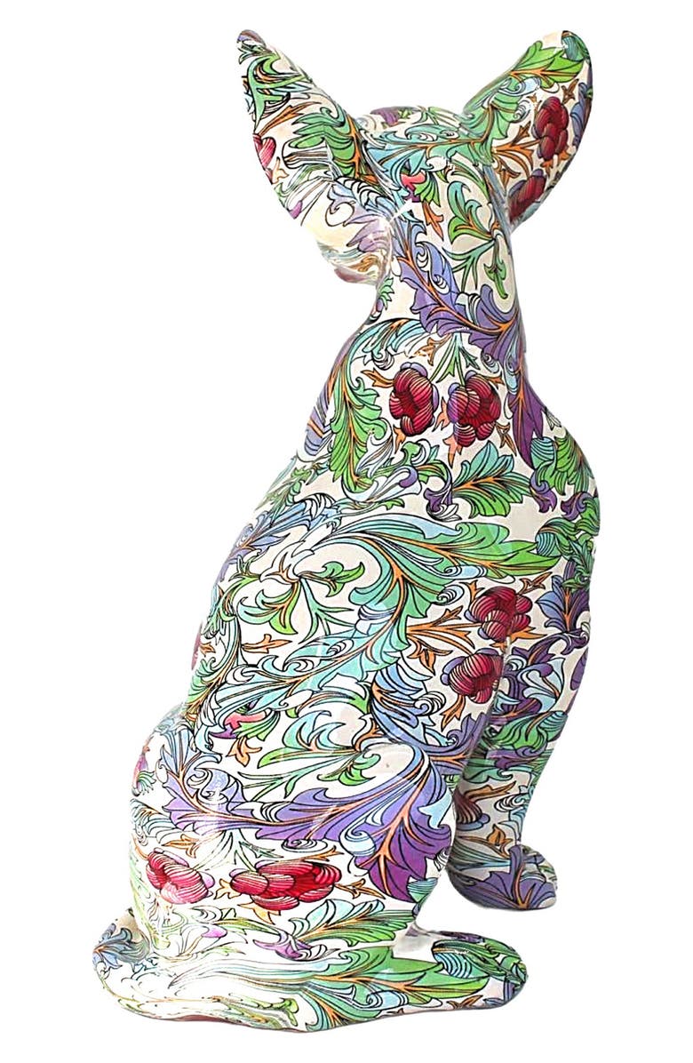 INTERIOR ILLUSIONS 10-Inch Retro Flower Chihuahua Statue, Alternate, color, Chihuahua