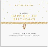 A Littles & Co A Little 'Happiest Of Birthdays' Bracelet In Gold-Tone Plating