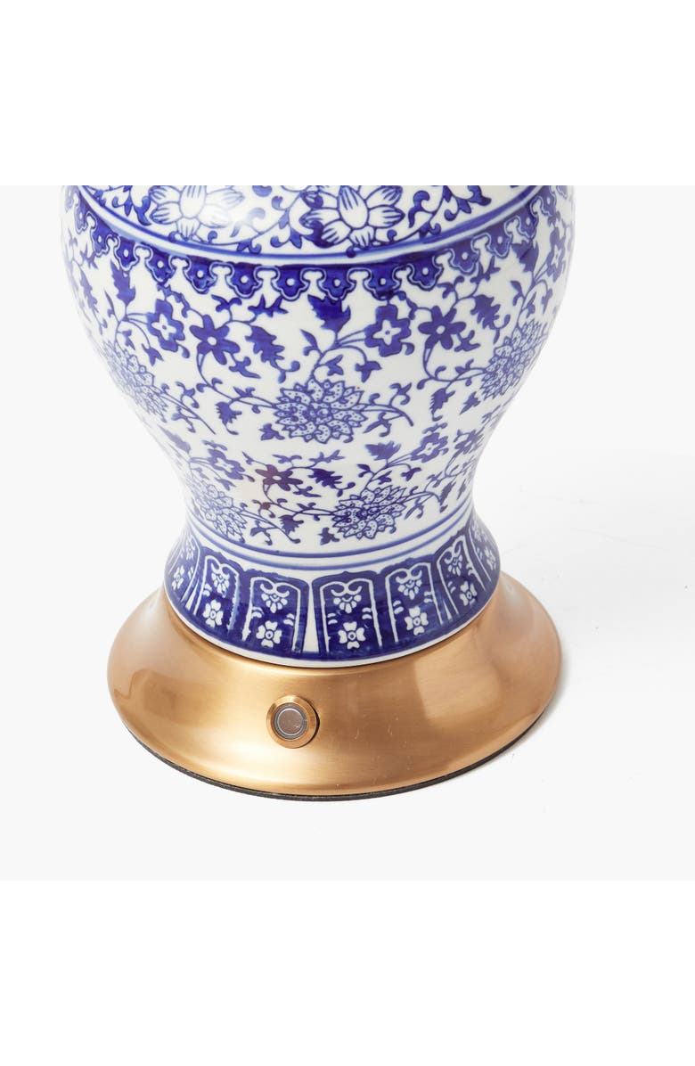 Mrs. Alice Chinoiserie Rechargeable Lamp, Alternate, color, Blue