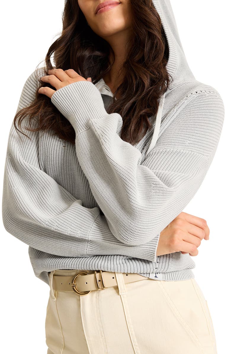 Tommy Bahama Indigo Palms Salt Wash Cotton Sweater Hoodie, Main, color, 