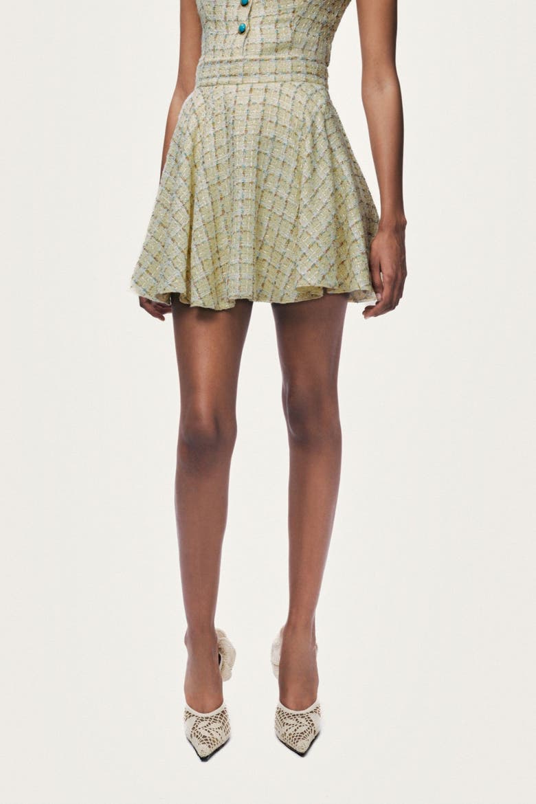 Ruffle Tweed Mini Skirt, Alternate, color, Multi-Colored