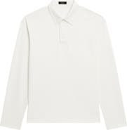 Theory City Relaxed Long Sleeve Cotton Polo