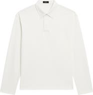 Theory City Relaxed Long Sleeve Cotton Polo