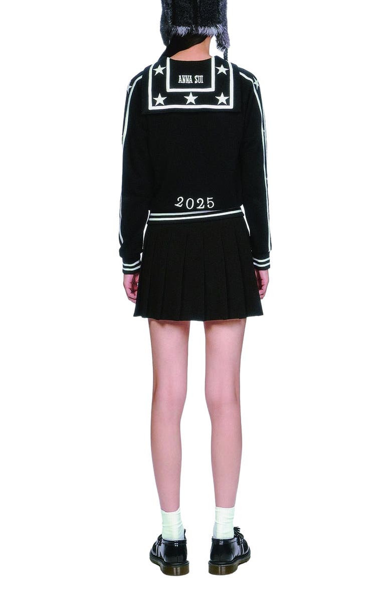 Anna Sui Sailor Sweatshirt, Alternate, color, Black