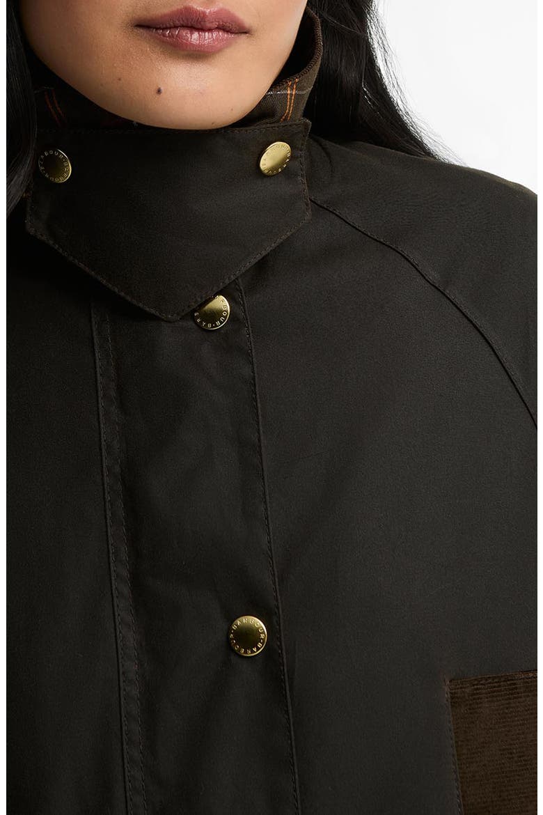 Icons Modern Beaufort Waxed Cotton Jacket, Alternate, color, OLIVE/ CLASSIC