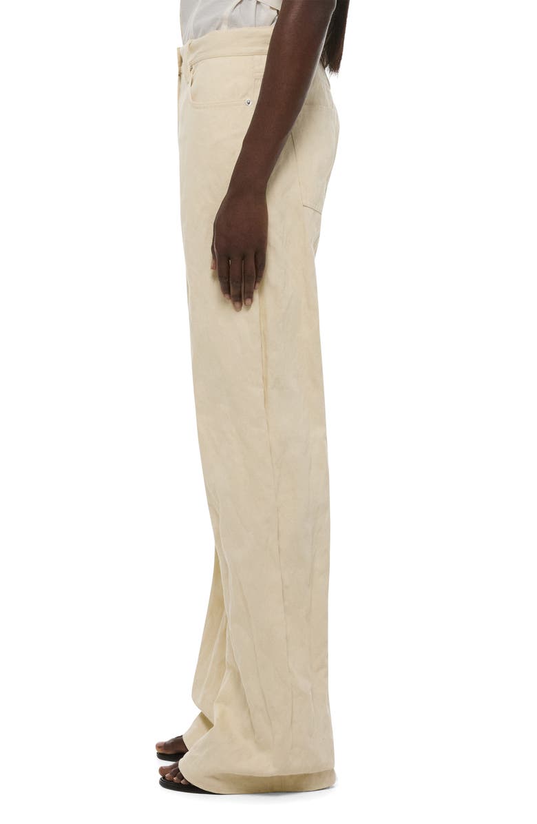 Helmut Lang Metallic Crusable Bootcut Jeans, Alternate, color, Muslin