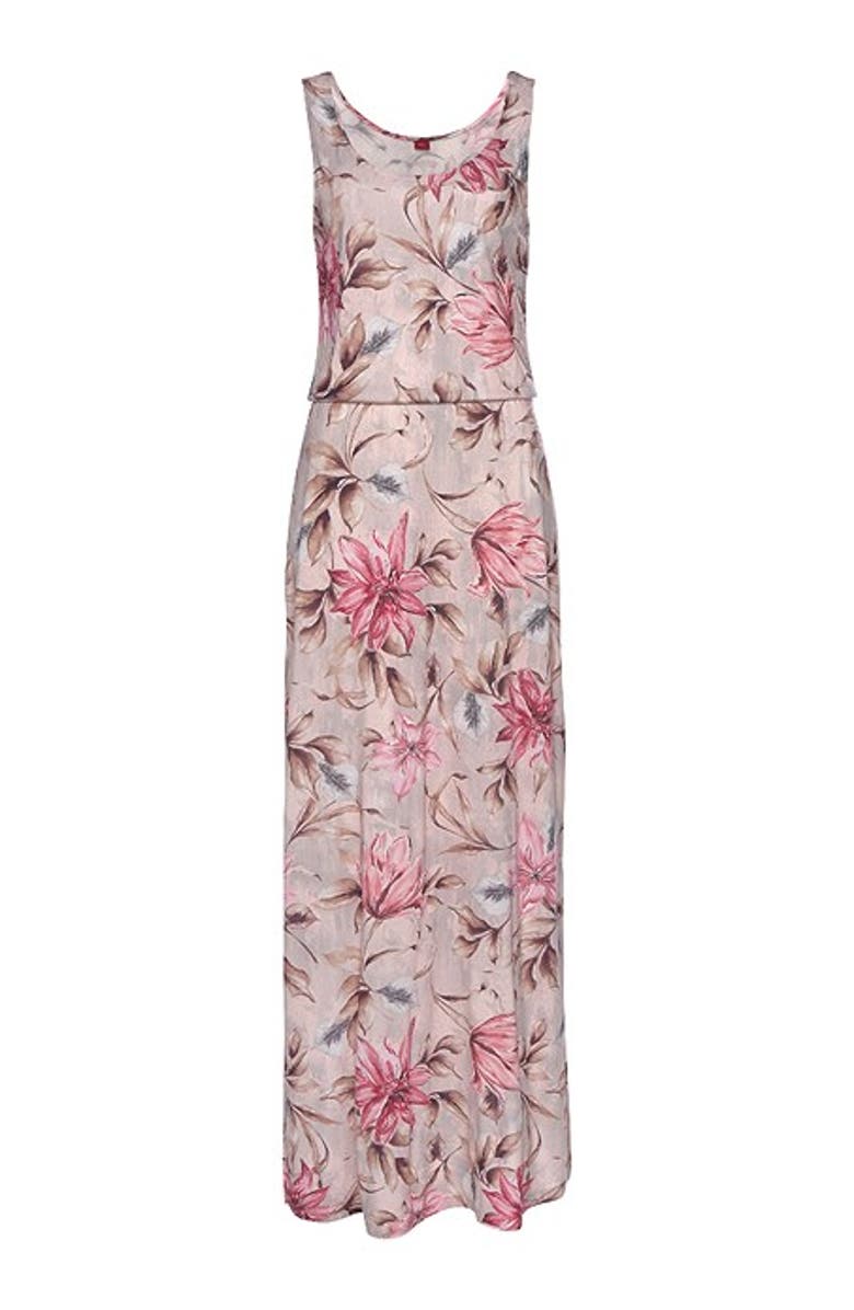 LASCANA Women's Floral Maxi Dress, Alternate, color, Light Pink Floral