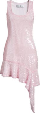 Endless Rose Sequin Cascade Ruffle Dress