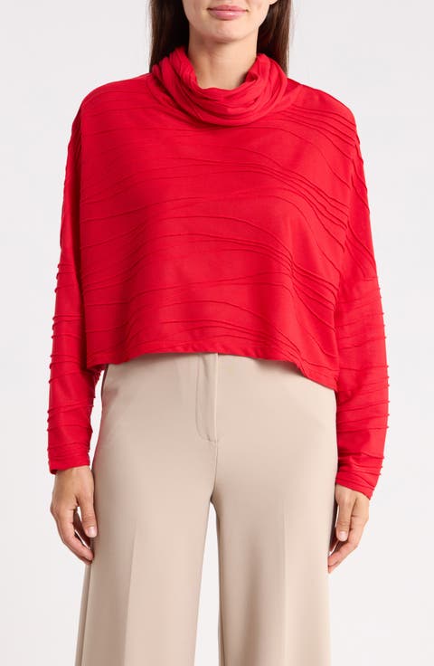 Wavy Cowl Neck Top