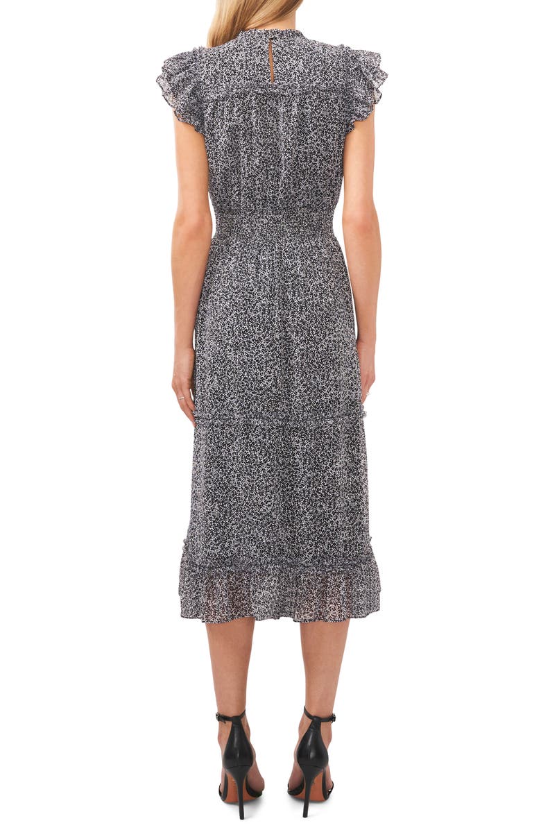 Halogen<sup>®</sup> Smocked Waist Tiered Ruffle Midi Dress, Alternate, color, 