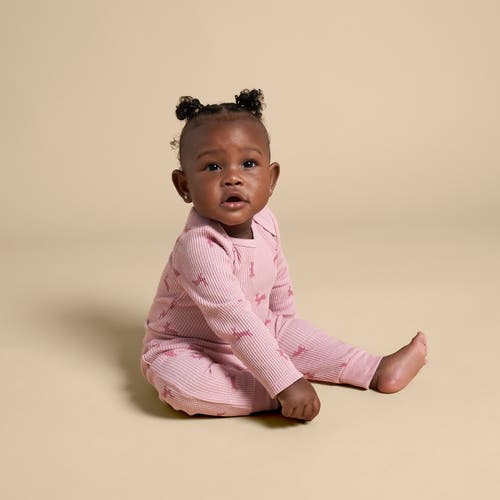 Modern Moments™ By Gerber Bodysuit & Pant Layette Set In Pink Bunnies