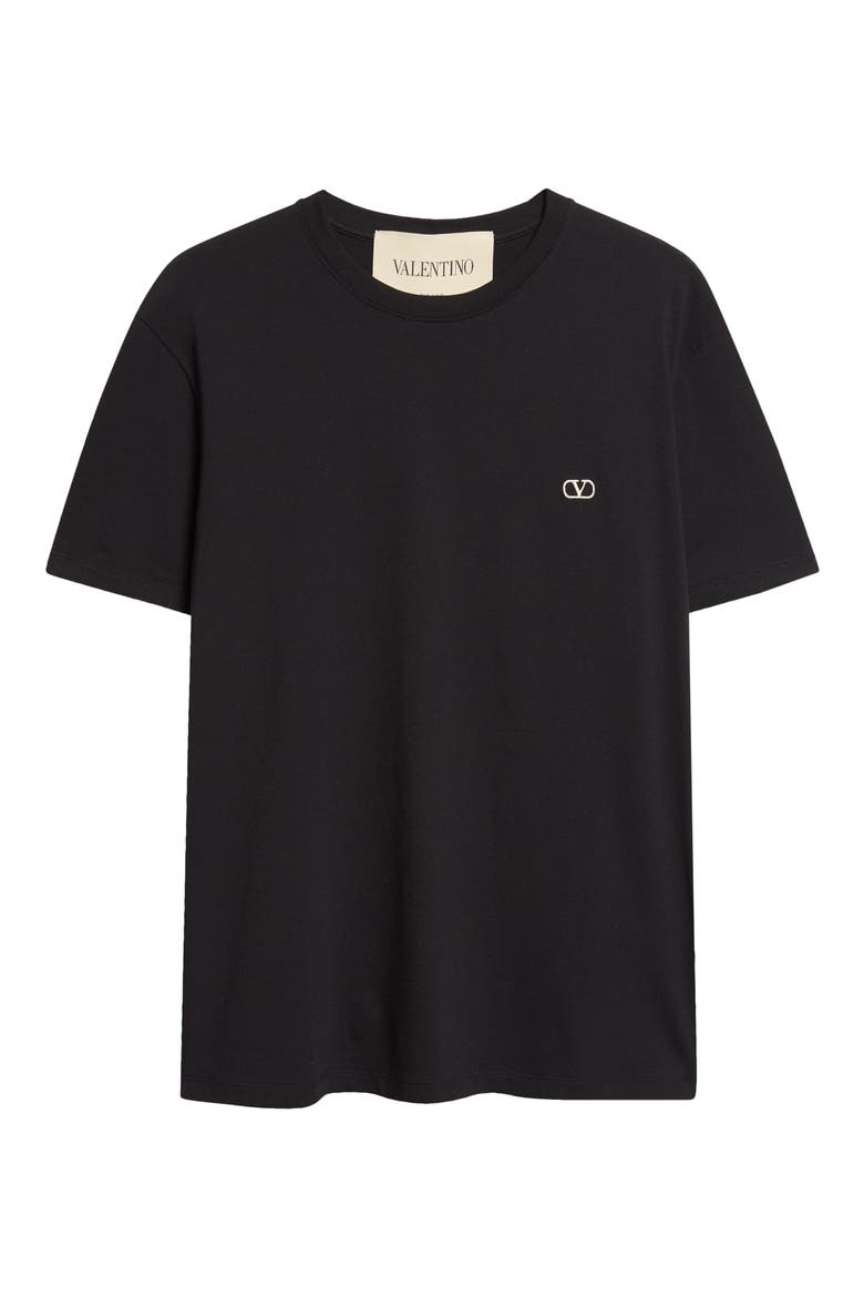 VLOGO Cotton T-Shirt, Alternate, color, BLACK