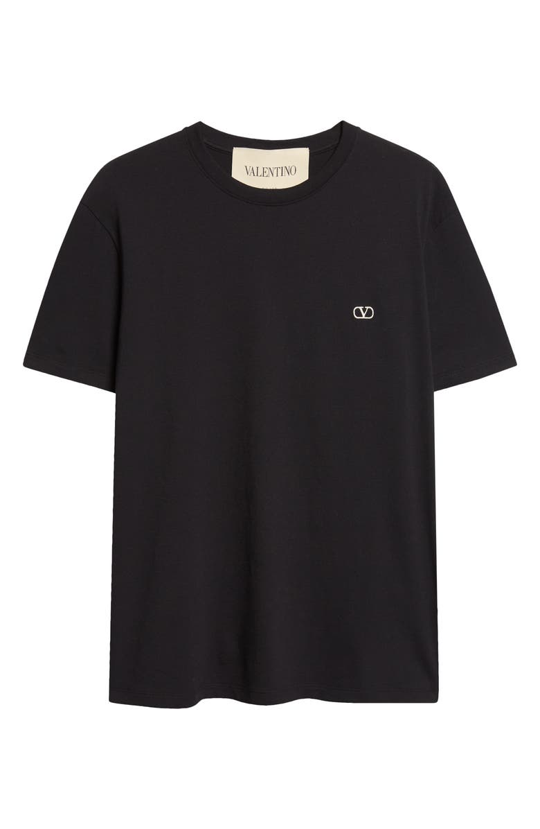 Valentino VLOGO Cotton T-Shirt, Main, color, Black
