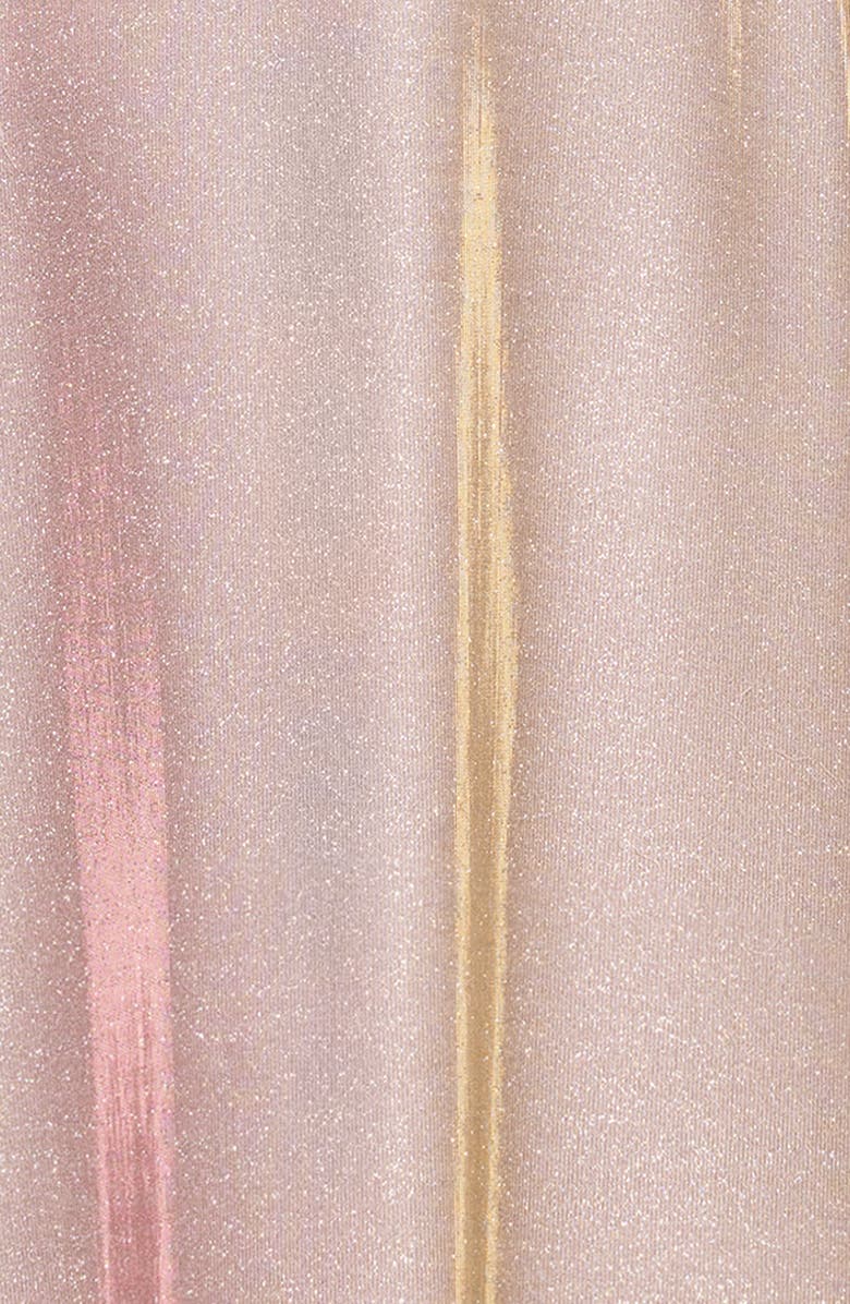 Betsy
Adam Galaxy Metallic Off the Shoulder Gown, Alternate, color, White/ Pink/ Gold