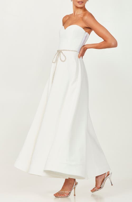 Helsi Grace Strapless Fit & Flare Dress In Off White