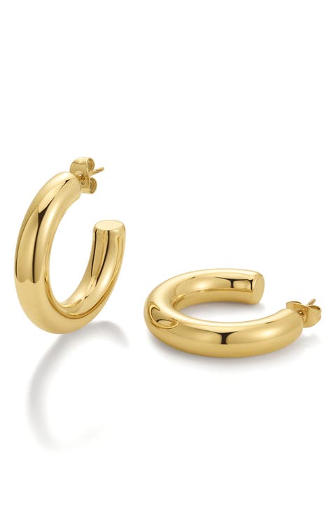 Bold Lucky Hoop Earrings