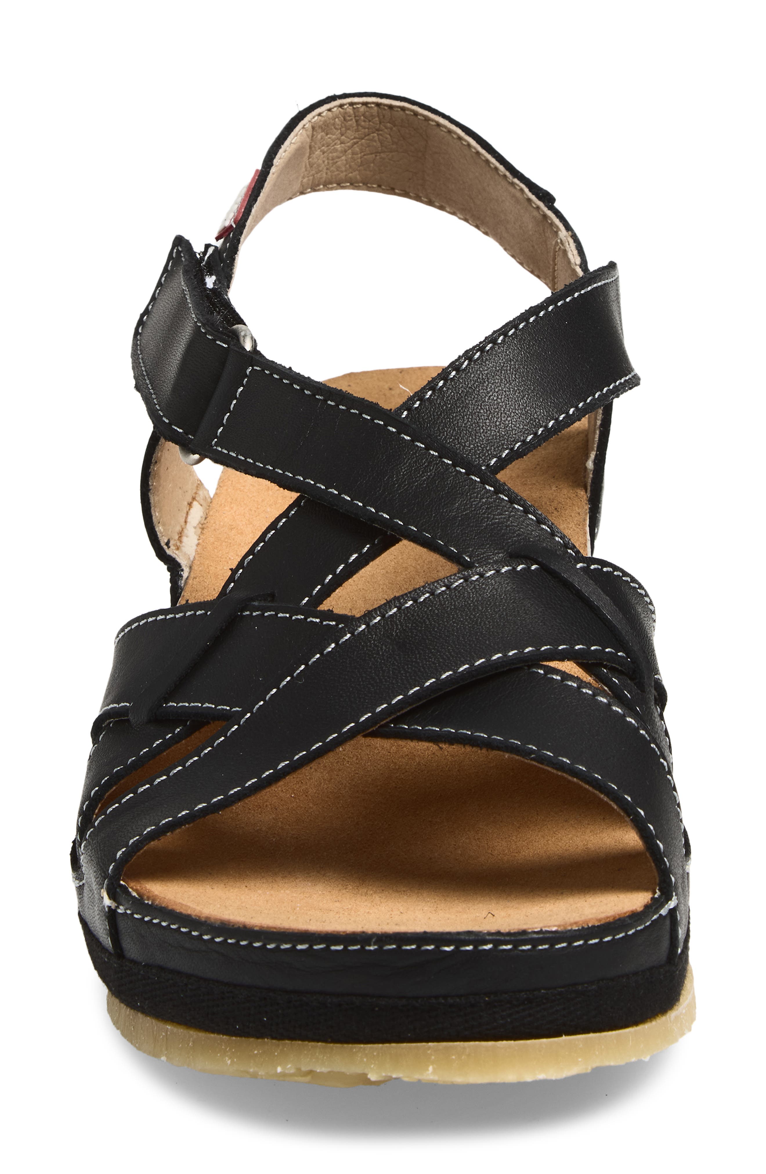 On Foot Cynara Ankle Strap Sandal, Alternate, color, Menorca Negro