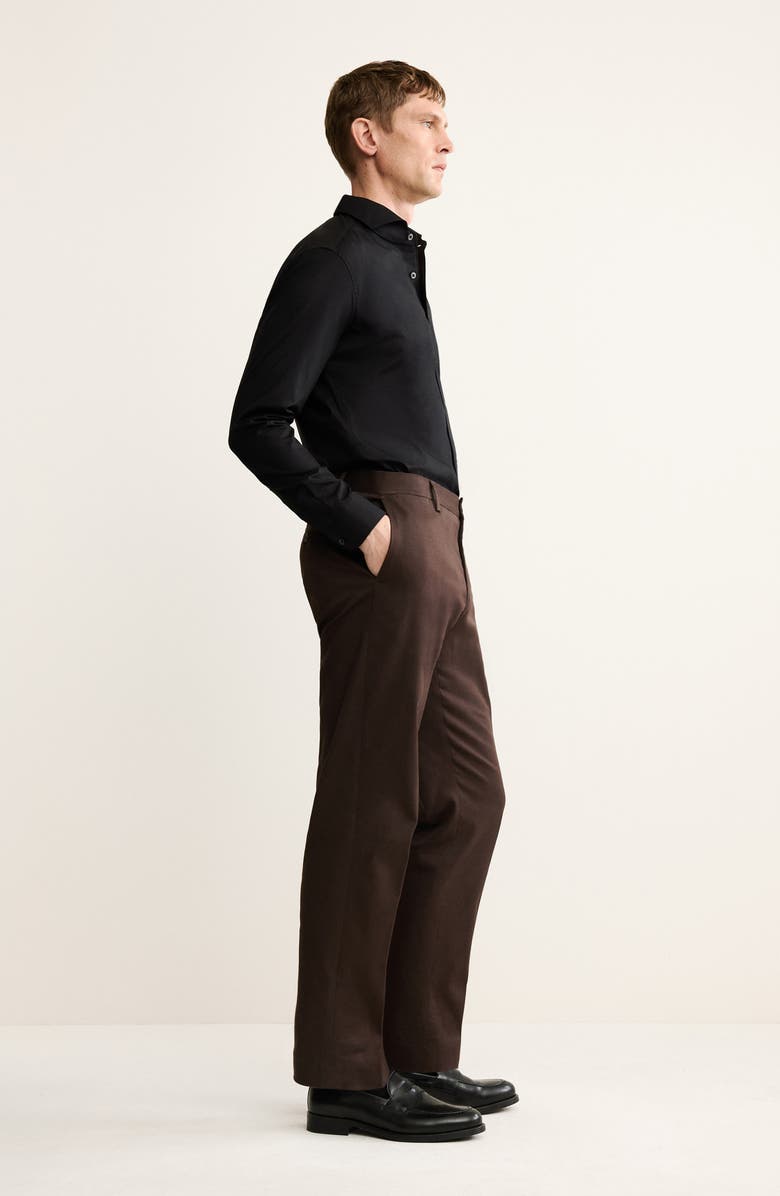 MANGO Regular Fit Cotton Button-Up Shirt, Alternate, color, Black