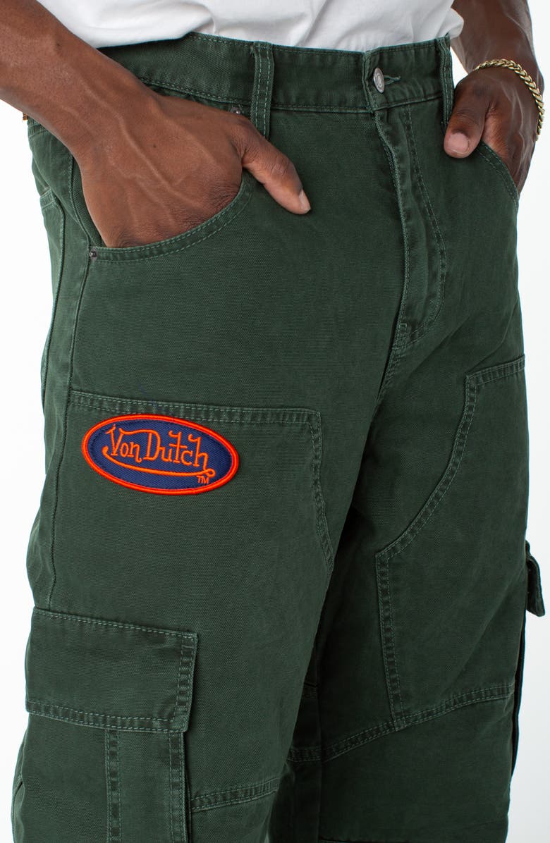 Von Dutch Baggy Straight Flying Eyeball Cargo Hunter Pant, Alternate, color, Forest