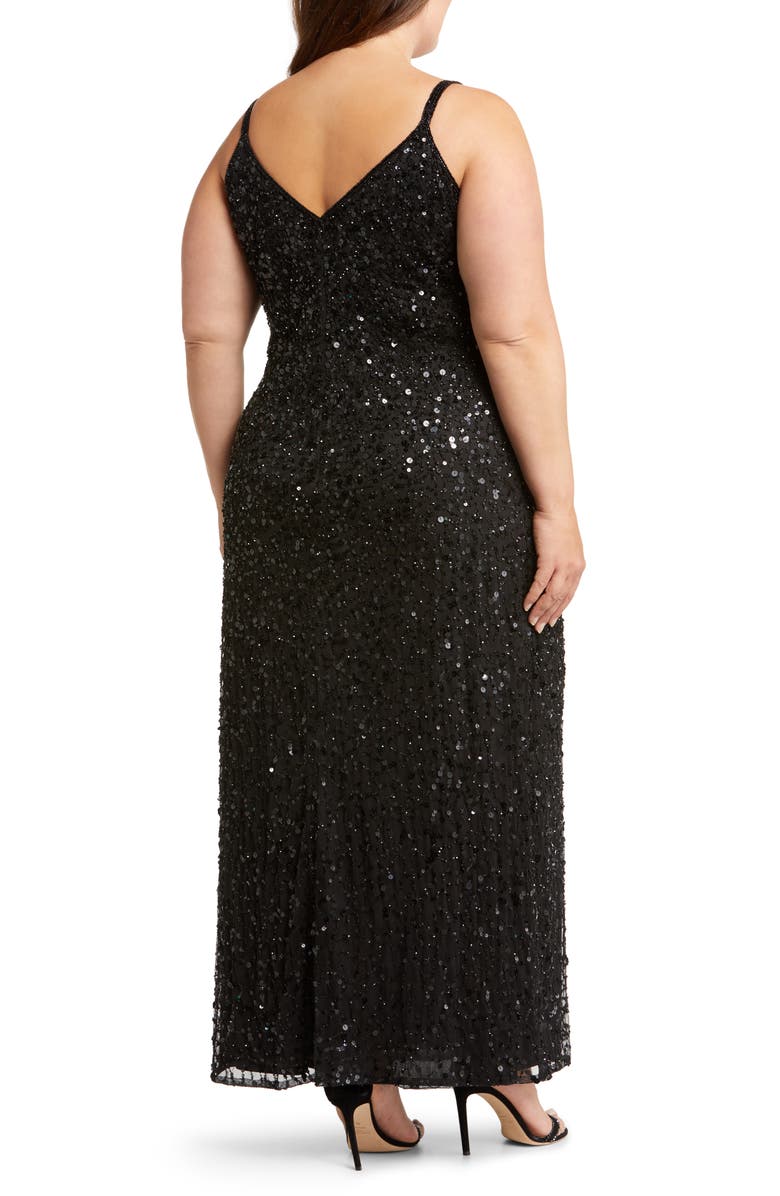 Pisarro Nights Sequin Mesh Gown with Jacket, Alternate, color,