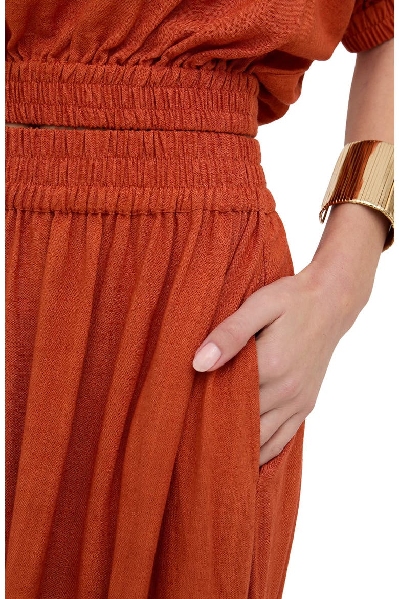 Sesame Elasticated Waist Maxi Skirt, Alternate, color, Orange