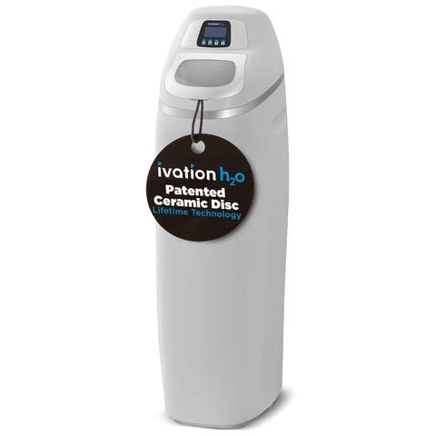 H2O 40,000 Grain Water Softener System, Whole House Water Softener w/Patented Ceramic Discs