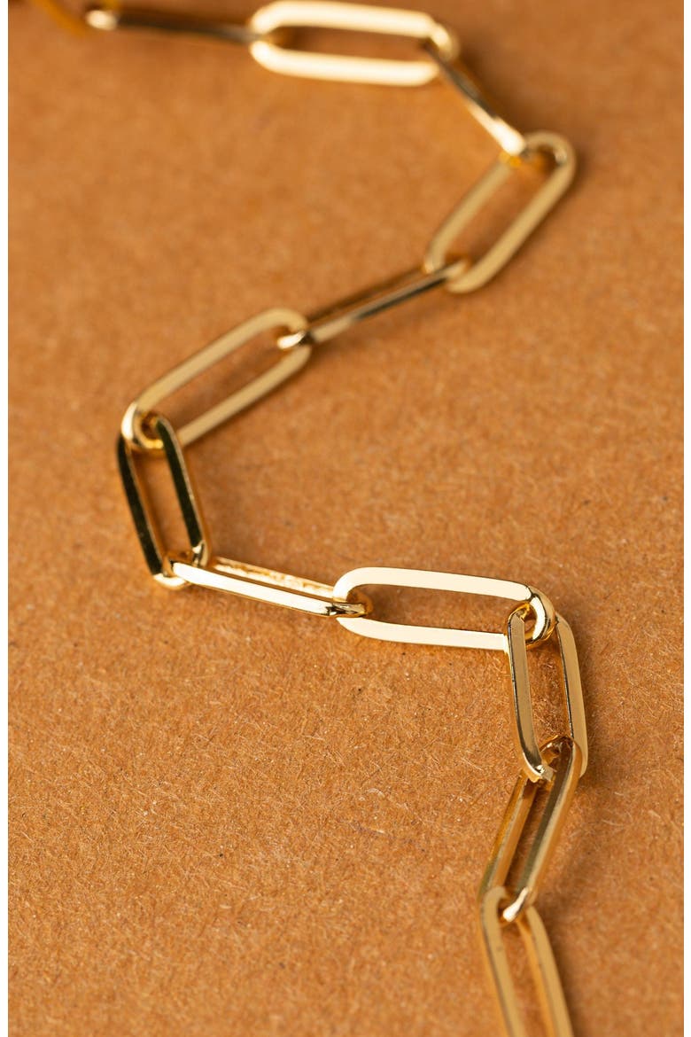 Large Paperclip Chain Necklace, Alternate, color, Yellow Gold Vermeil