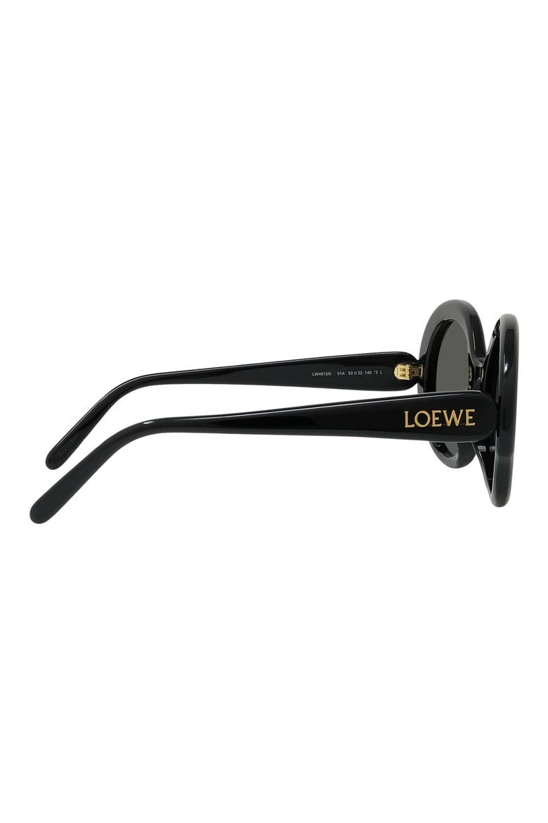 Thin 52mm Round Sunglasses, Alternate, color, SHINY BLACK / SMOKE