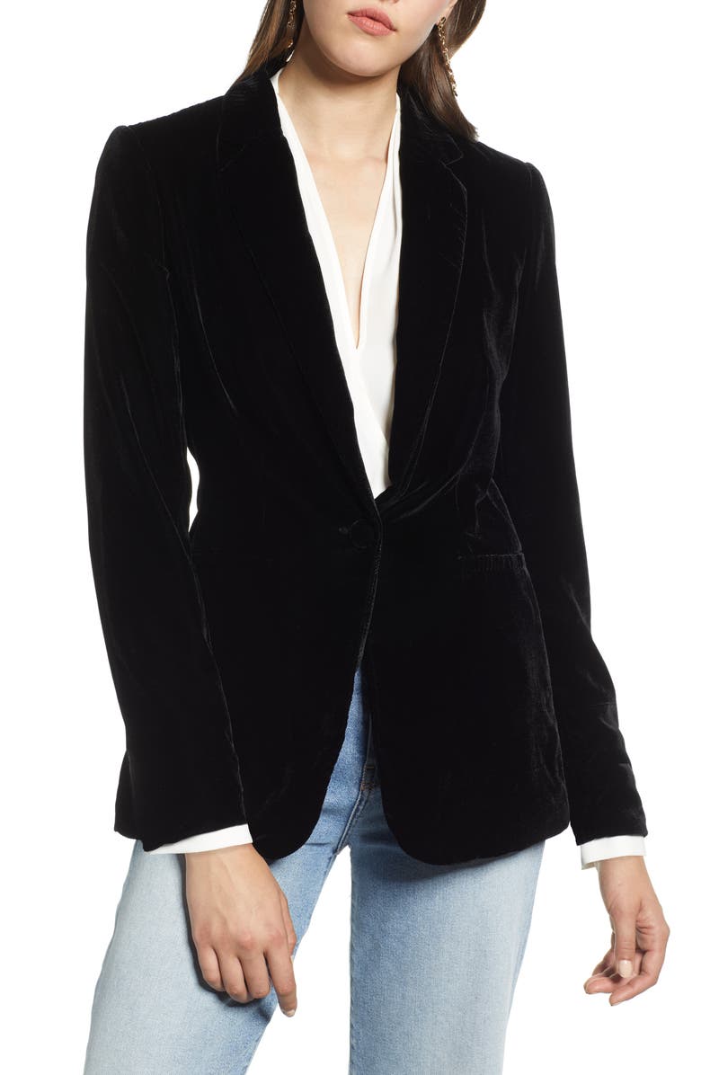 Halogen<sup>®</sup> Velvet Blazer, Alternate, color, 
