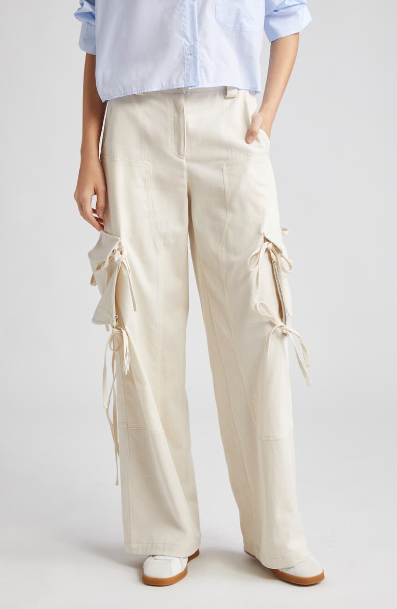 TWP Cody Wide Leg Cargo Pants, Alternate, color, Winter White