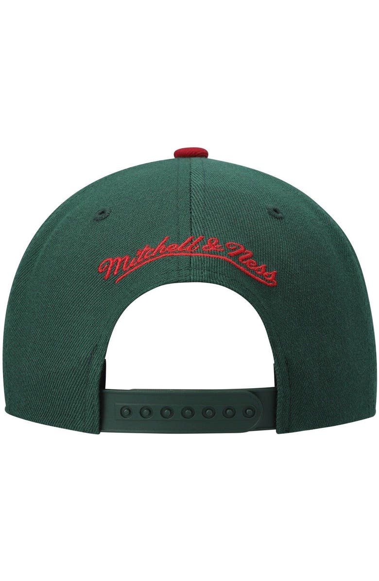 Mitchell & Ness Men's Mitchell & Ness Green/Red Seattle SuperSonics Hardwood Classics Team Two-Tone 2.0 Snapback Hat, Alternate, color, Green