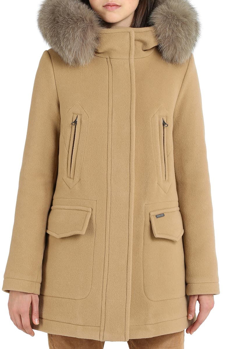 Woolrich McKenzie Coat with Genuine Fox Fur Trim, Main, color, 