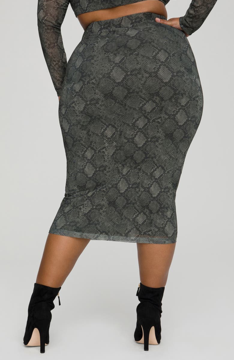 Good American Mesh Midi Skirt, Alternate, color,